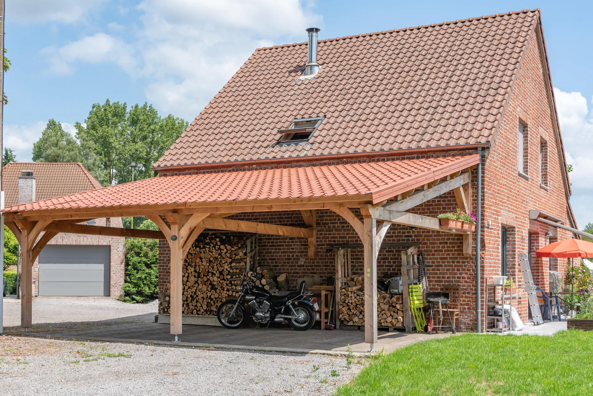 Carport 1 pan à Bierges
