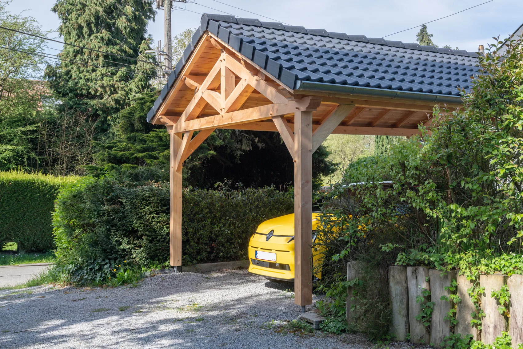 Carport en bois - 2 versants à Gembloux