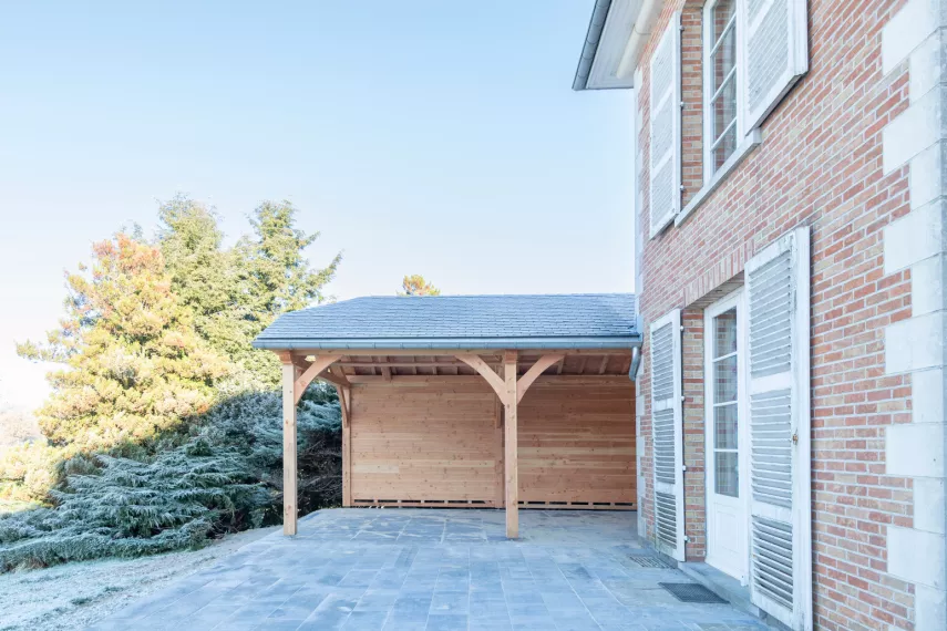 Couverture de terrasse en bois 