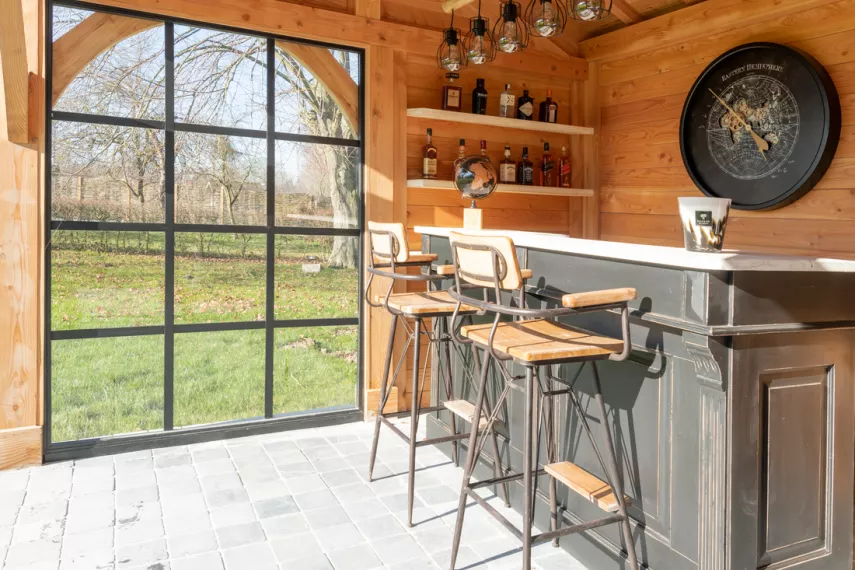 Bar piscine en bois 