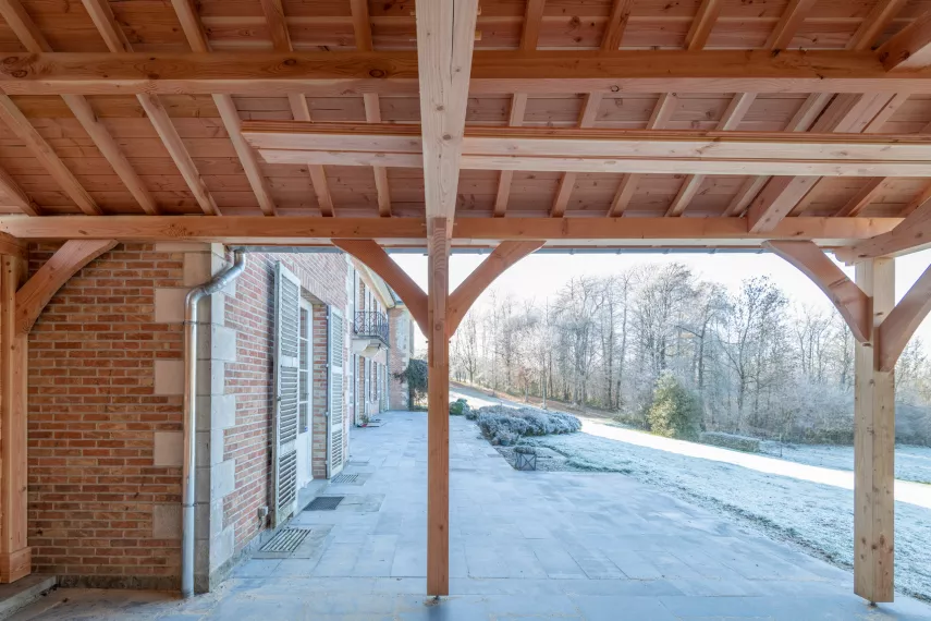 Terrasse couverte bois