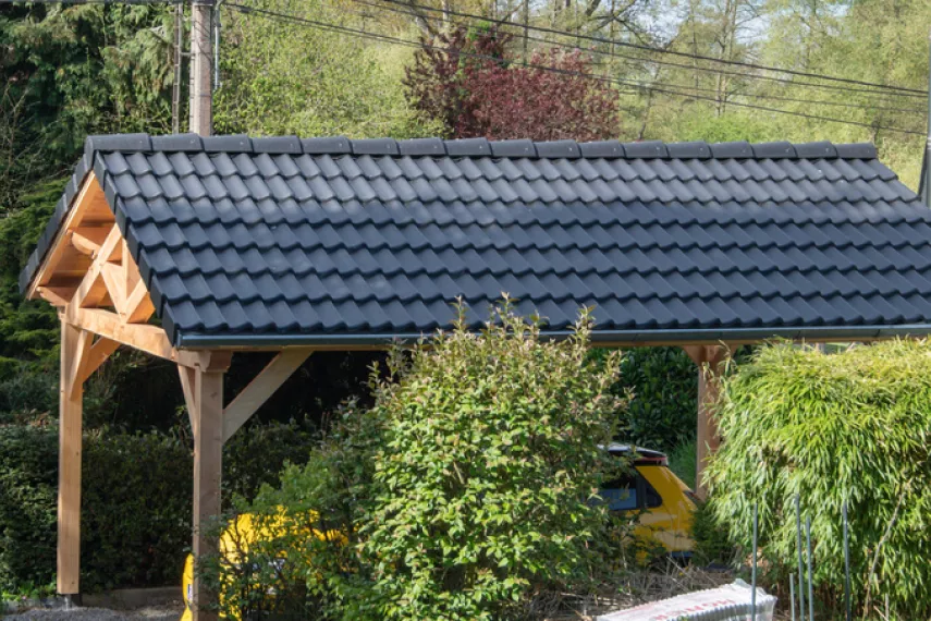 Carport en bois - 2 versants à Gembloux